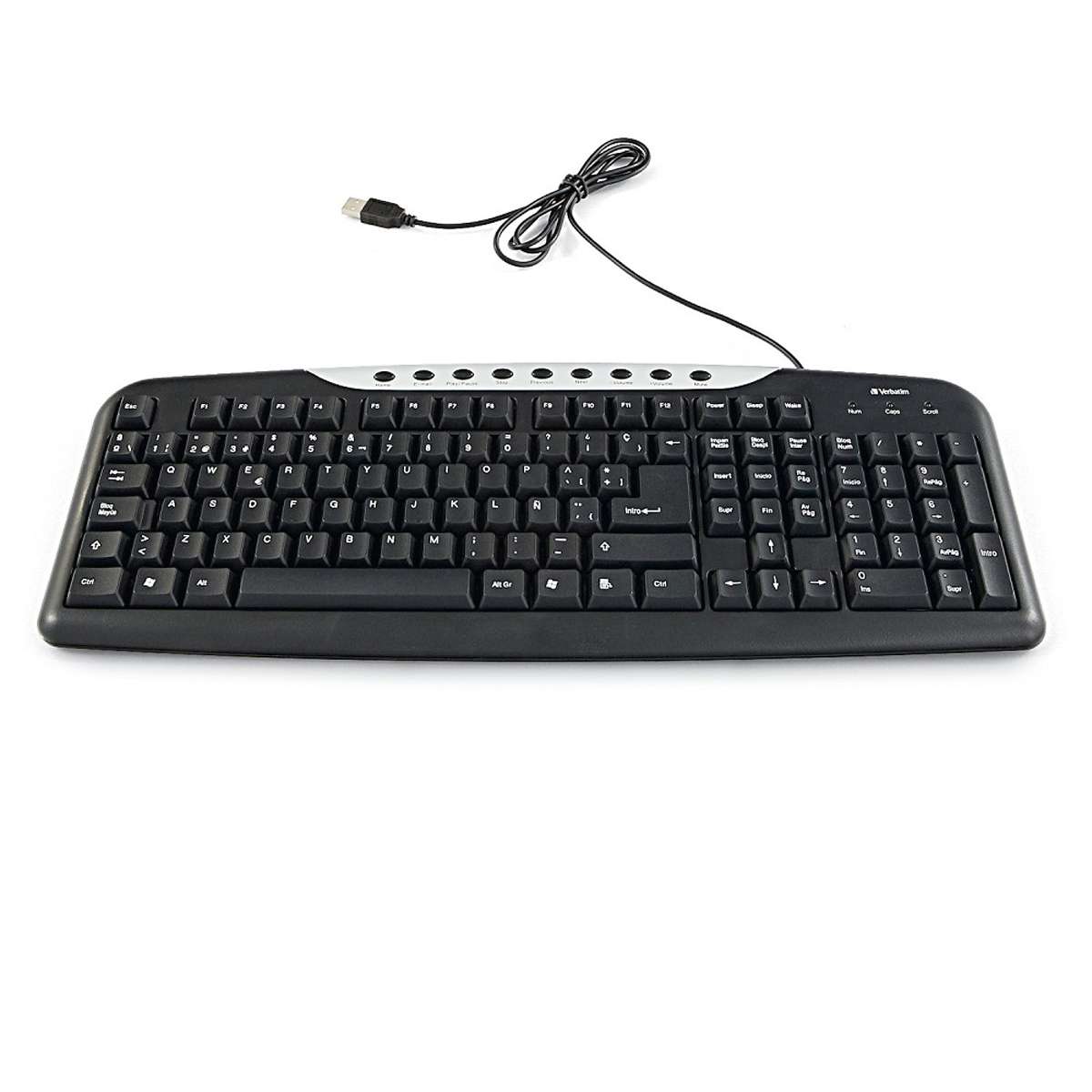 Teclado Verbatim Usb Wired Multimedia Cableado 98109